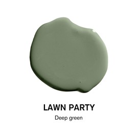 BACKDROP | Premium Interior Paint | Large Adhesive Paint Swatch | LAWN PARTY - Deep Green | 12" x 12" Color Sample
