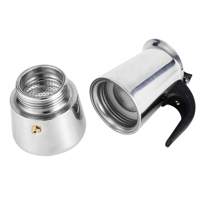 Stainless Steel Percolator Moka Pot Coffee Maker Stove Home Office
