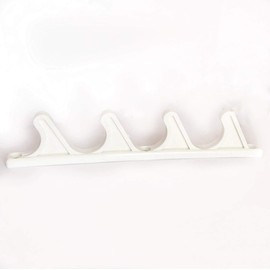 4 pcs 4 Position Nylon Adjustment Brackets for Patio Outdoor Lawn Yard Furniture or Chaise Lounges, Replacement, Back Support, Back-Height Multi Position Adjuster 9 1/2" L x 1/2" W (White)