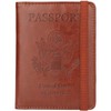 GDTK RFID Blocking Leather Passport Holder Cover Case Travel Wallet