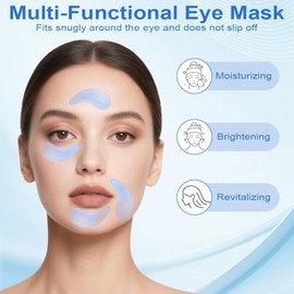 120Pcs Bolsas y Ojeras Parches de Ojo, 60PCS 24K Gold Parches Ojos+ 60PCS Colágeno Mascarillas Ojos, Tratamiento Antiarrugas, Secos y Líneas Finas, Hi