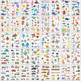400PCS (40 Sheets) Temporary Tattoos Kids Tattoos Temporary Tattoo Stickers Waterproof Fake Tattoos Cute Children Tattoos Waterproof Tattoos Kids Fake Tattoos Animals Tattoos Cartoon Tattoos For Kids