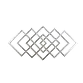 Sagebrook Home 40" Diamond Metal Wall Decor, Silver, Wb