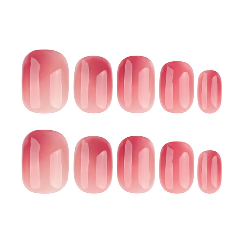 Red Bean Gradient Soft Gel Press On Nails 24PCS –