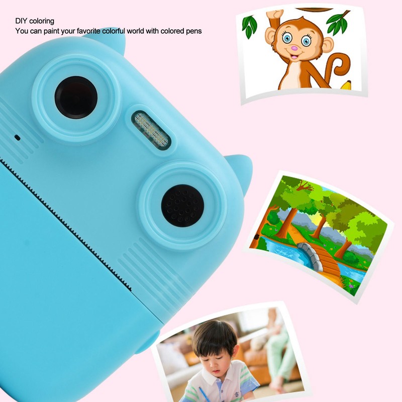 Kids Digital Print Camera HD 1080P Front Rear Dual Lens