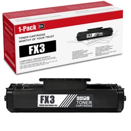 1 Pack Cartridge FX3 Compatible Toner Cartridge Black Replacement for Canon LaserClass 1060P 2050P 2060P 4000, imageClass 1100, FAX-L200 L220 L240 L250 L260i L280 L300 L360 L350 L350J L380 Printer.