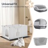 HOOBRO Cat Litter Box Enclosure with Large Oxford Mat, Extra