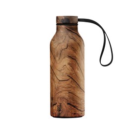 con-tatto Bottle Insulated Bottle with 3 Walls Made of Steel and Copper - Cold Drinks Hot for 25 Hours and 15 Hours - Headband and Lid for Sport Lid Included (Walnut)