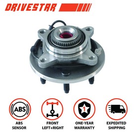 DRIVESTAR 515046 Front 6 Lug Wheel Hub & Bearing Assembly fits for F-150 Heritage 2004-2005, 4x4 4WD, w/ABS