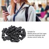 20pcs Hearing Aid Lanyard Clip Black ABS Clip Replacement Accessory