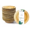 wisefood Palm Leaf Snack Plates, Pack of 25 Disposable Plates,