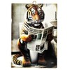 KUSTOM ART Picture Series Animals Toilet Tiger on Water Print
