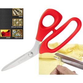 VAMPLIERS 8" Fiber Optic Kevlar Scissors Industrial Grade Carbon Steel Shears - Cuts Kevlar, Dyneema, Spectra, Vectran, Dacron, Nomex, Technora, Innegra, Carbon Fiber, Fiberglass