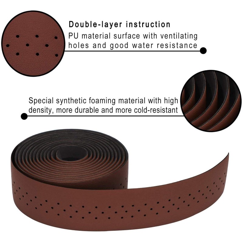 TOPCABIN Bicycle Handlebar Tapes, 2 Rolls, Comfortable Handlebar Tape for