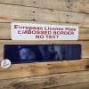 DARK ROYAL BLUE Euro, European License Plate, Embossed Border, NO TEXT, aluminum