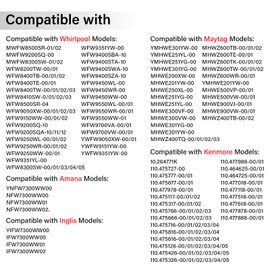 Upgrade WPW10253483 Front Load Washer Door Latch Assembly, Fit for Whirlpool Kenmore Maytag Kenmore Amana Inglis, Replace W10253483 8540772 8540222 EDR15091X1 1515091 PS11751211 EAP11751211