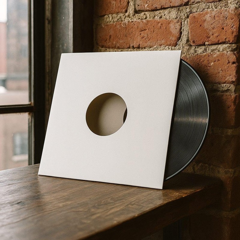 50 - Pack White Paper Vinyl 45 RPM Record Inner