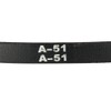 sourcing map A-51 Drive Belt 51 Inch Pitch Length Industrial