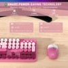 Links9+ Wireless Keyboard and Mouse, Full-Size Retro Typewriter Keyboard with