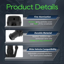 AUTOKAY Windshield Washer Nozzle Kit Fits for Ford F-150 2004-2013 Flex Freestyle Taurus X for Mercury Montego Sable for Lincoln Mark LT 2003-2014 RE# 3W7Z-17603-AA 3W7Z17603AA 4F9Z17603AA FC4Z17603B