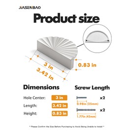 JIASENBAO 2 Pack Brushed Nickel Cabinet Pulls 3" Hole Center Cup Flat Silver Drawer Pulls Kitchen Cupboard Bathroom Dresser Cabinet Hardware Handles Zinc Alloy