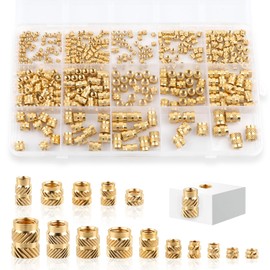 420 Pcs Threaded Inserts, M2 M2.5 M3 M4 M5 M6 Brass Heat Set Inserts for Plastic, Metric Knurled Nuts Insert Assortment Kit for 3D Printing Components