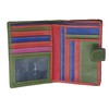 STARHIDE Womens RFID Blocking Compact Soft Leather Multi Coloured Purse
