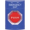 SAFETY TECHNOLOGY INTERNATIONAL Emergency Exit Push Button,Blue,SPDT