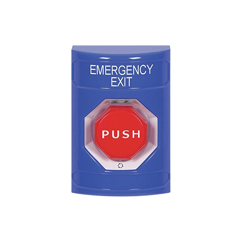 SAFETY TECHNOLOGY INTERNATIONAL Emergency Exit Push Button,Blue,SPDT