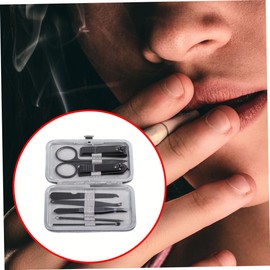 Baluue Multipurpose Manicure Tool Set 8pc Nail Clippers Grooming Kit with Stainless Steel Tools Perfect for Travel Present