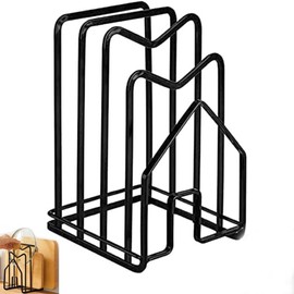 Dinhauyon Cutting Board Organizer,Pot Lid Holder,a Cutting Board Rack With 4 Compartments For Storing Various Baking Forms Of Pots Lids Cutting Boards Shovels Spoons Plates And Cloths