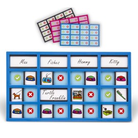 Customizable Chore Chart For Old Kids & Adults Magnetic Checklist Smart Board Visual Schedule To Do List Task Board Daily Routine Chart Planning Board For Fridge & Hang On Wall (Blue)