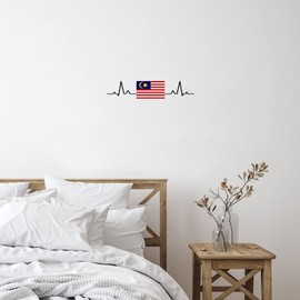 Malaysia Wall Sticker Murals Quotes Gift Flag for Travelers Notebook Wall Decals Vinyl Wall Stickers Quotes for Floor Window Bathroom Playroom Home Wall Decor 18in