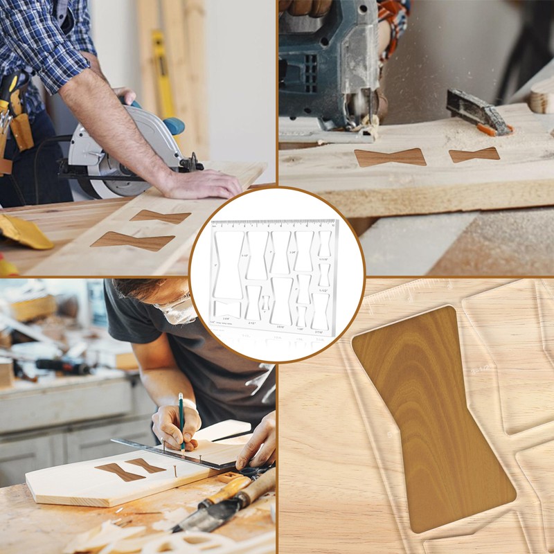 Soimuk Router Templates for Woodworking,Router Jig Butterfly Inlay Templates Decorative,13-in-1