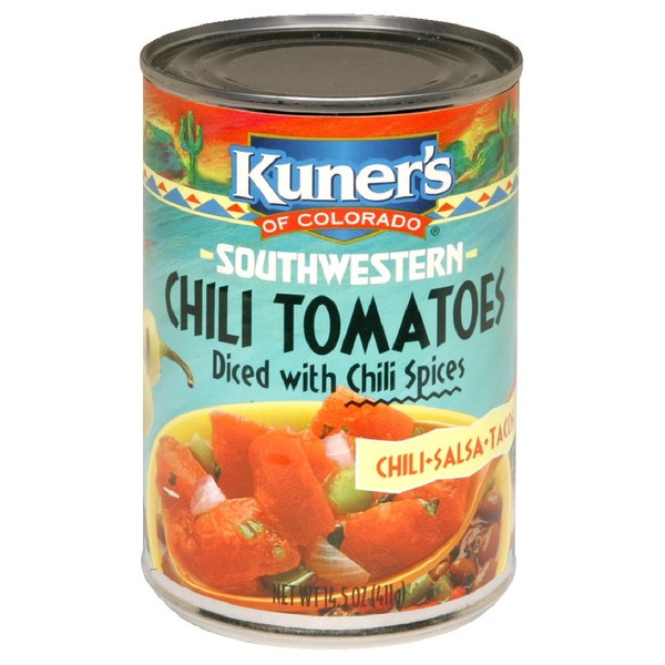 Kuner's Chili Tomatoes, 14.5-Ounce (Pack of 12)