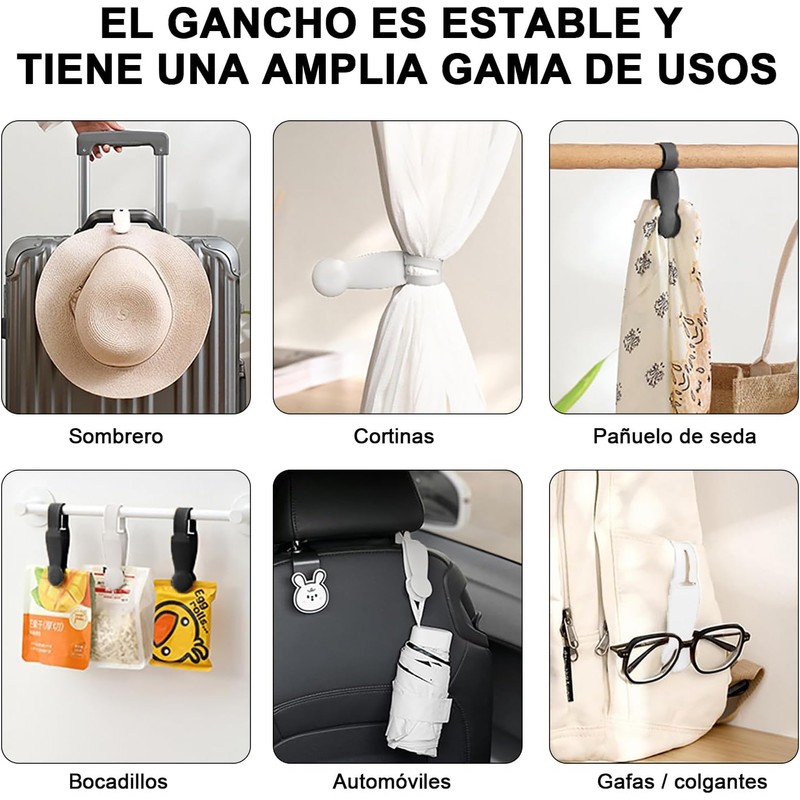 Clip Magnético para Sombreros de Viaje, Silicona, 2 Piezas Manos