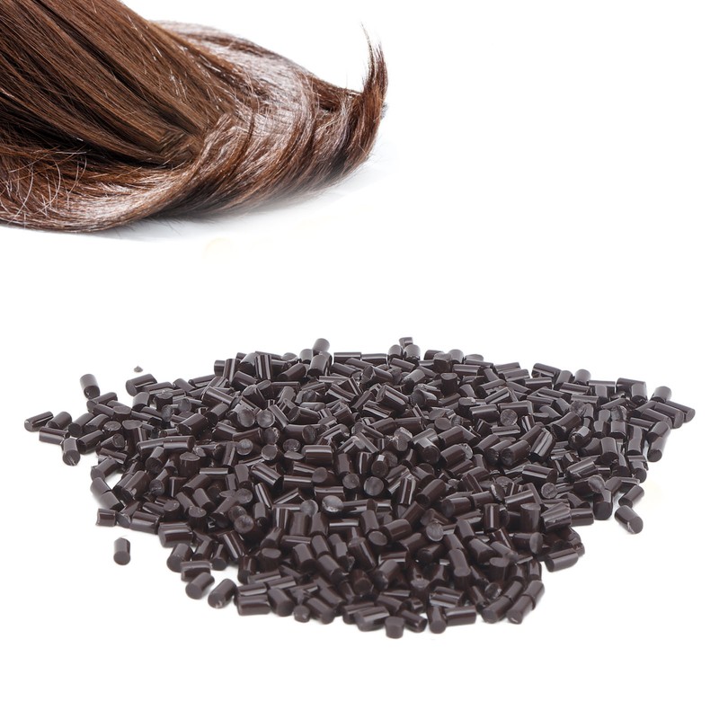 500g Hair Extension Bonding Granule Brown Strong Adhesion Reliable Wig