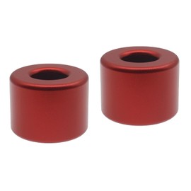 GWYAN 2 Pcs Red Round Aluminum Pen Holder Mini Aluminum Pen Holder for Office or Home