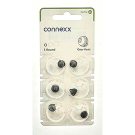 Signia CONNEXX Small Round 3.0 Eartips. One Vent. 6 Eartips per Pack