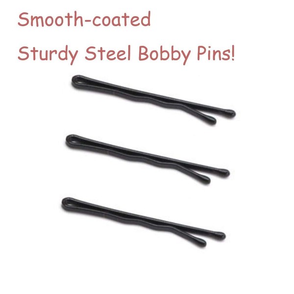 Dofash Bobby Pins Hair Pins Steel Hair Clips 3.5 cm / 1.38 Inch Hair Accessories Metal Pins for Women (Brown) Pack of 100