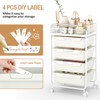 SYKIARIOL Rolling Cart with 4 Drawers,Craft Cart,Rolling Storage Cart with