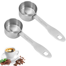 2Pcs 30ml Scoop,Coffee Scoop Measuring Spoons,2 Tablespoon Stainless Steel Measuring Spoons with Long Handle,30ml Measuring Scoop 1/8 Cup Tea Coffee Spice Measure Scoop