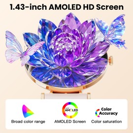 Hwagol Smart Watches for Women Android & iOS Compatible[Calls/Answer/Metal Slim] 1.43" Micro-Spherical AMOLED Screen,IP68 Waterproof Sports Watch Fitness Tracker Sleep/Heart Rate Monitor (Pink)