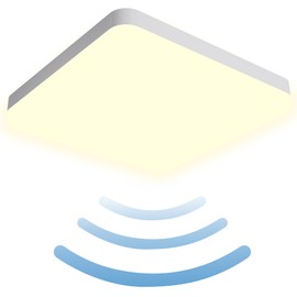 SHYOSUCCE LED Ceiling Light with Motion Sensor Indoor, 20 W IP65 Ceiling Light with Motion Sensor for Stairs Cupboard Balcony Storage Room Cellar Hallway Garage Bathroom Kitchen