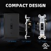 ELEGRP 3 Way Toggle Light Switch with Plate, 15 Amp,