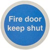 Seco Fire Door Keep Shut Sign, 72mm Diameter - 1.2mm