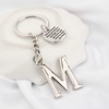 BNQL Letter Keychain Initial Alphabet Initial Letter Pendant with Key