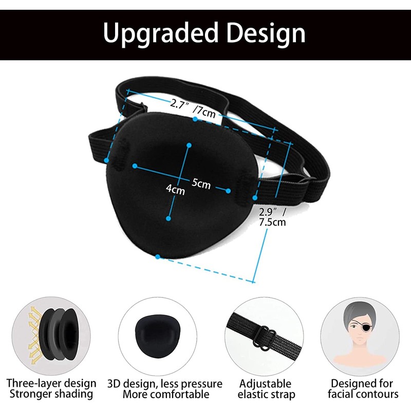 2 Pcs Eye Patch, Adjustable Eye Patches, Medical Eye Patch,