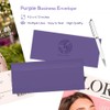 Business Envelops, 200-Pack #10 Purple Envelopes, Standard Square Flap, Gummed