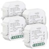 Luminea Home Control WiFi Schalter: 4er-Set WLAN-Unterputz-Lichtschalter,App, für Siri, Alexa&Google